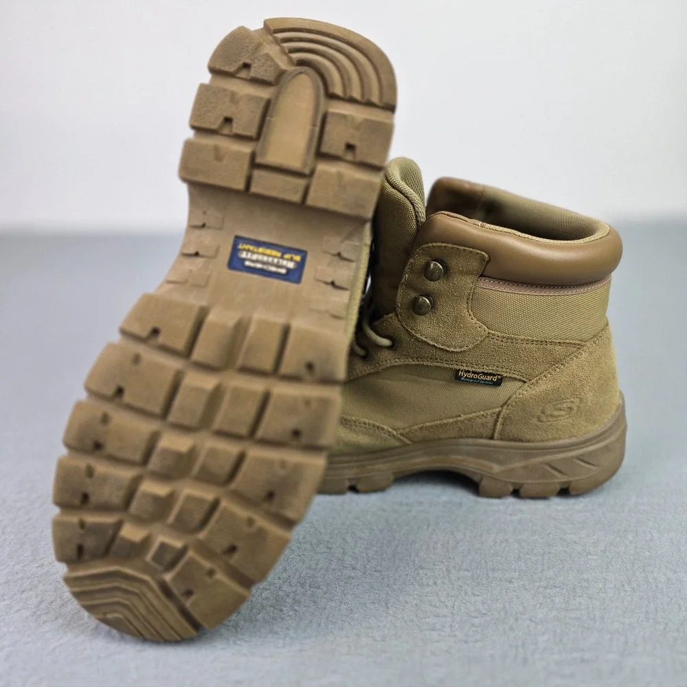 Skechers Tactical Waterproof Work Boots Mens US 12 Coyote Brown EH SR HydroGuard